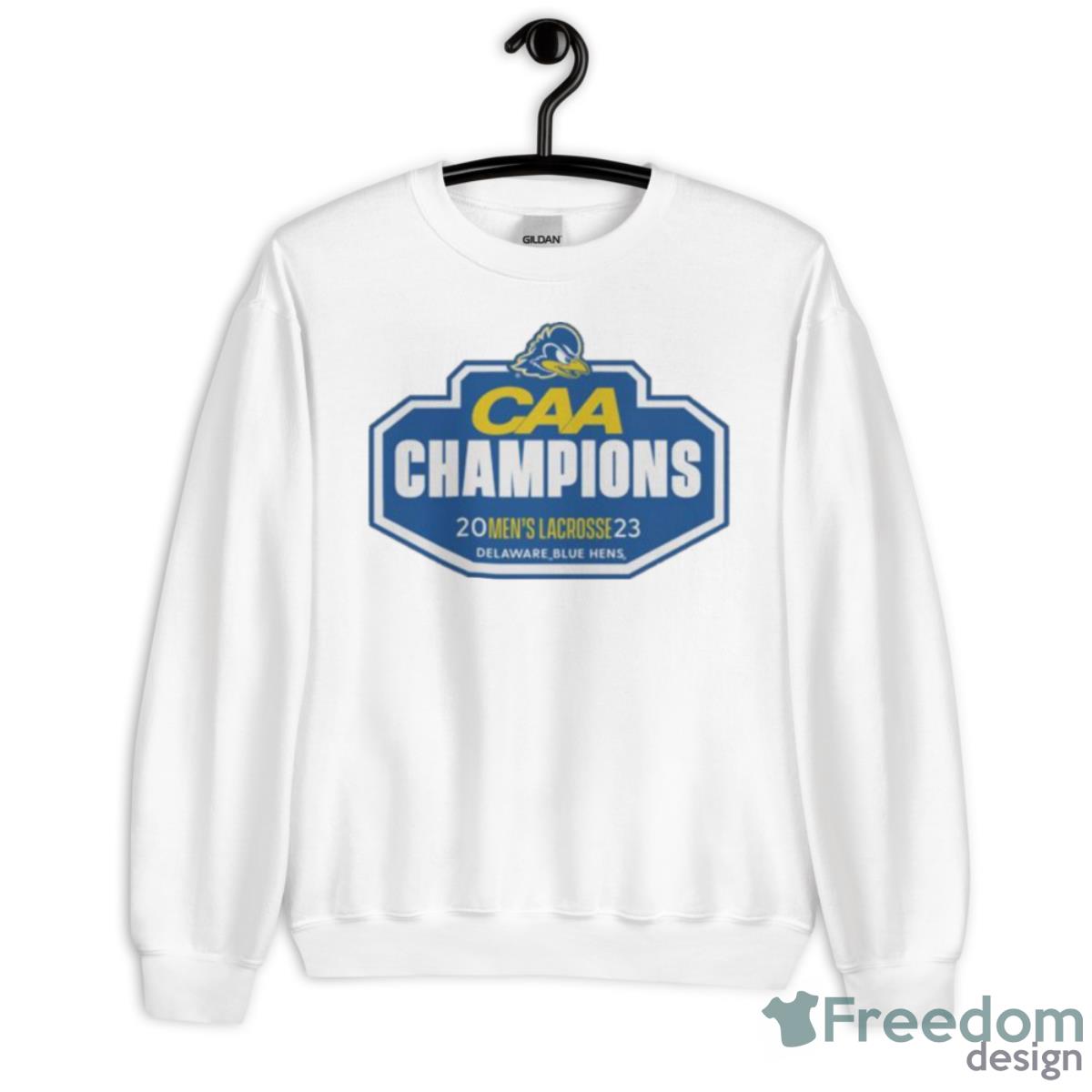 Delaware Blue Hen’s 2023 CAA Lacrosse Champs T Shirt - Unisex Heavy Blend Crewneck Sweatshirt