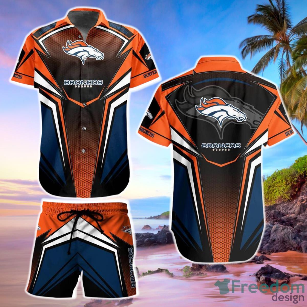 Denver Broncos NFL Football Hawaii Short Shirt For This Summer Graphic Hawaiian Shirt Gift Big Fans Product Photo 1