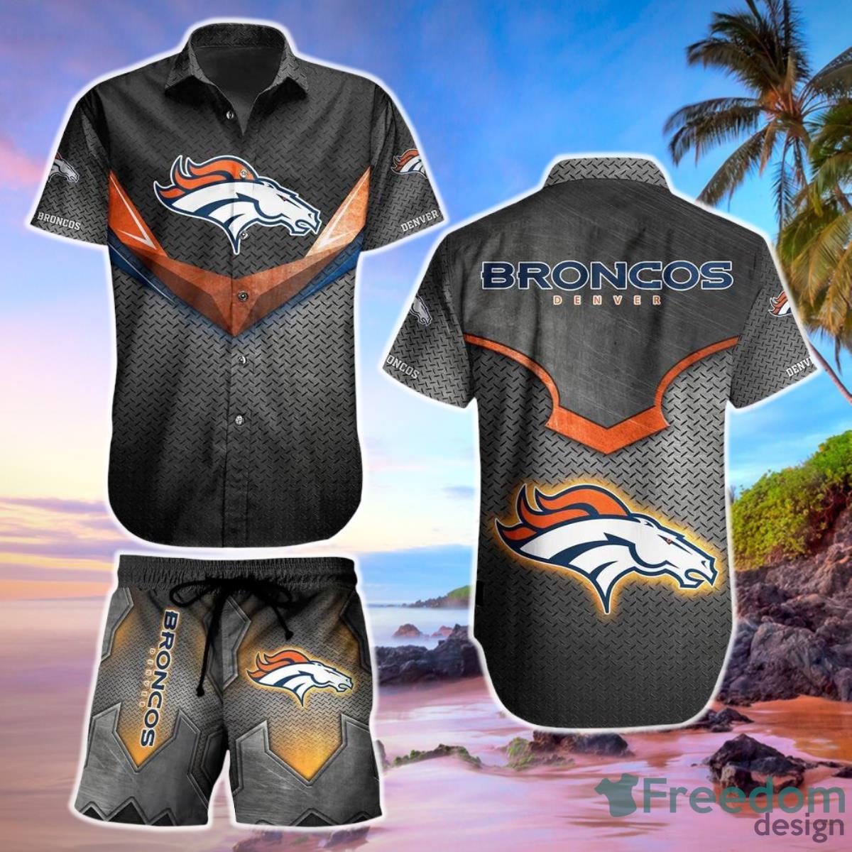 Denver Broncos NFL Football Hawaiian Shirt And Short Beach Shirt Short Style For Big Fans Product Photo 1