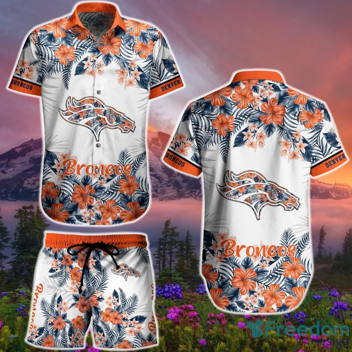 Denver Broncos NFL Hawaiian Shirt And Short Summer Tropical