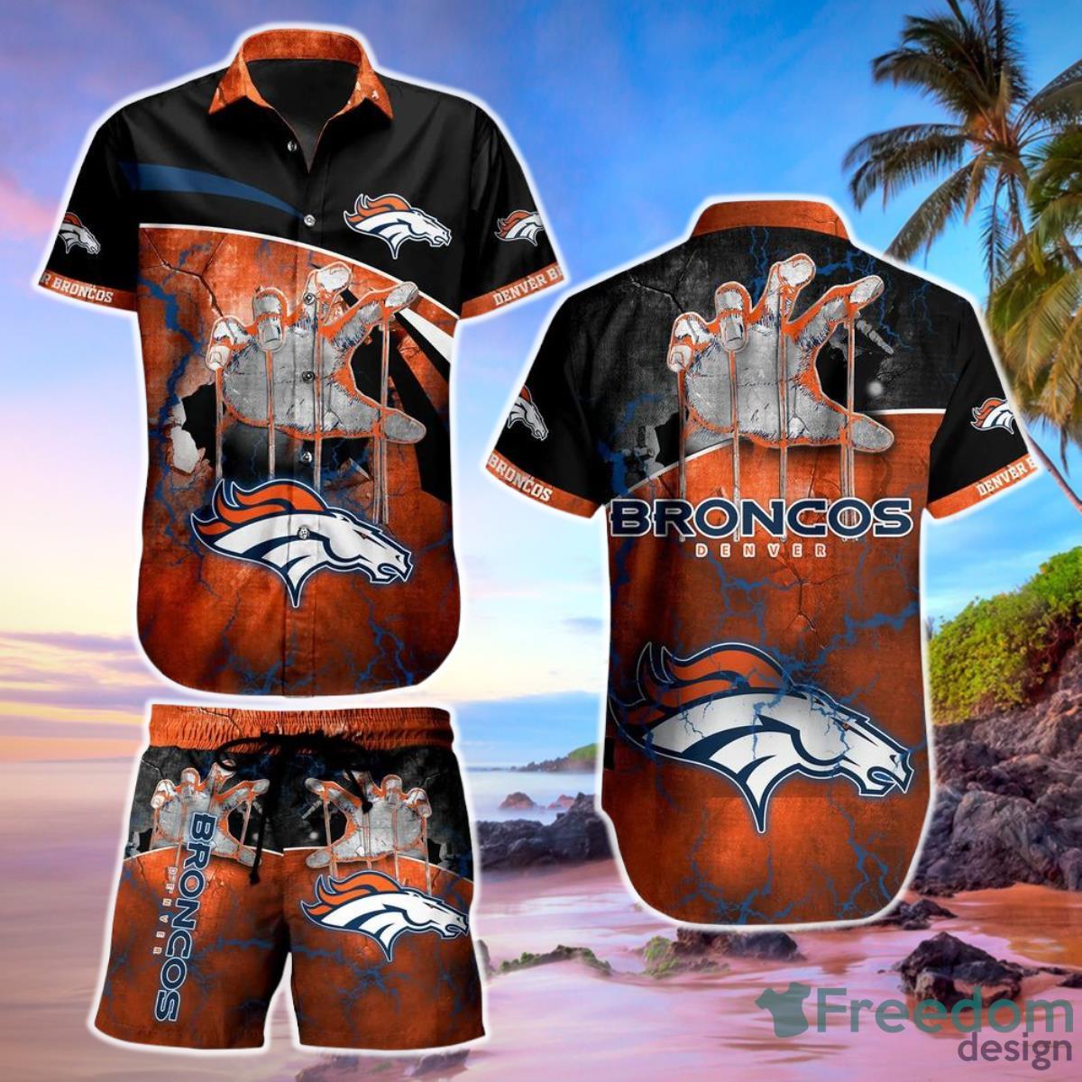 Denver Broncos NFL Style Summer Hawaiian Shirt - Masteez