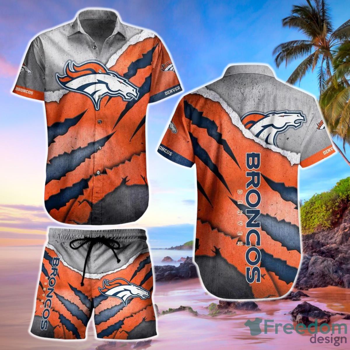 Denver Broncos NFL Hawaiian Shirt 4th Of July Independence Day Ideal Gift  For Men And Women Fans