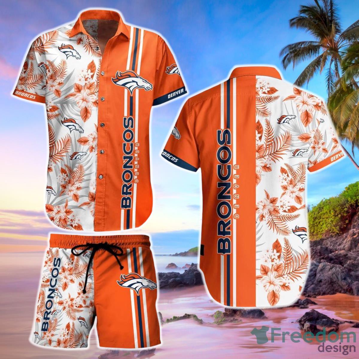 Denver Broncos NFL Hawaiian Shirt Tropical Pattern Summer Shirt Style New Gift For Best Fan Product Photo 1