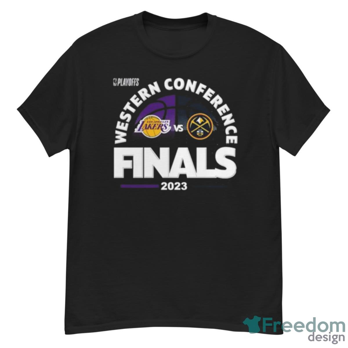 Denver Nuggets Vs Los Angeles Lakers 2023 Western Finals Match Up NBA Playoff Shirt - G500 Men’s Classic T-Shirt