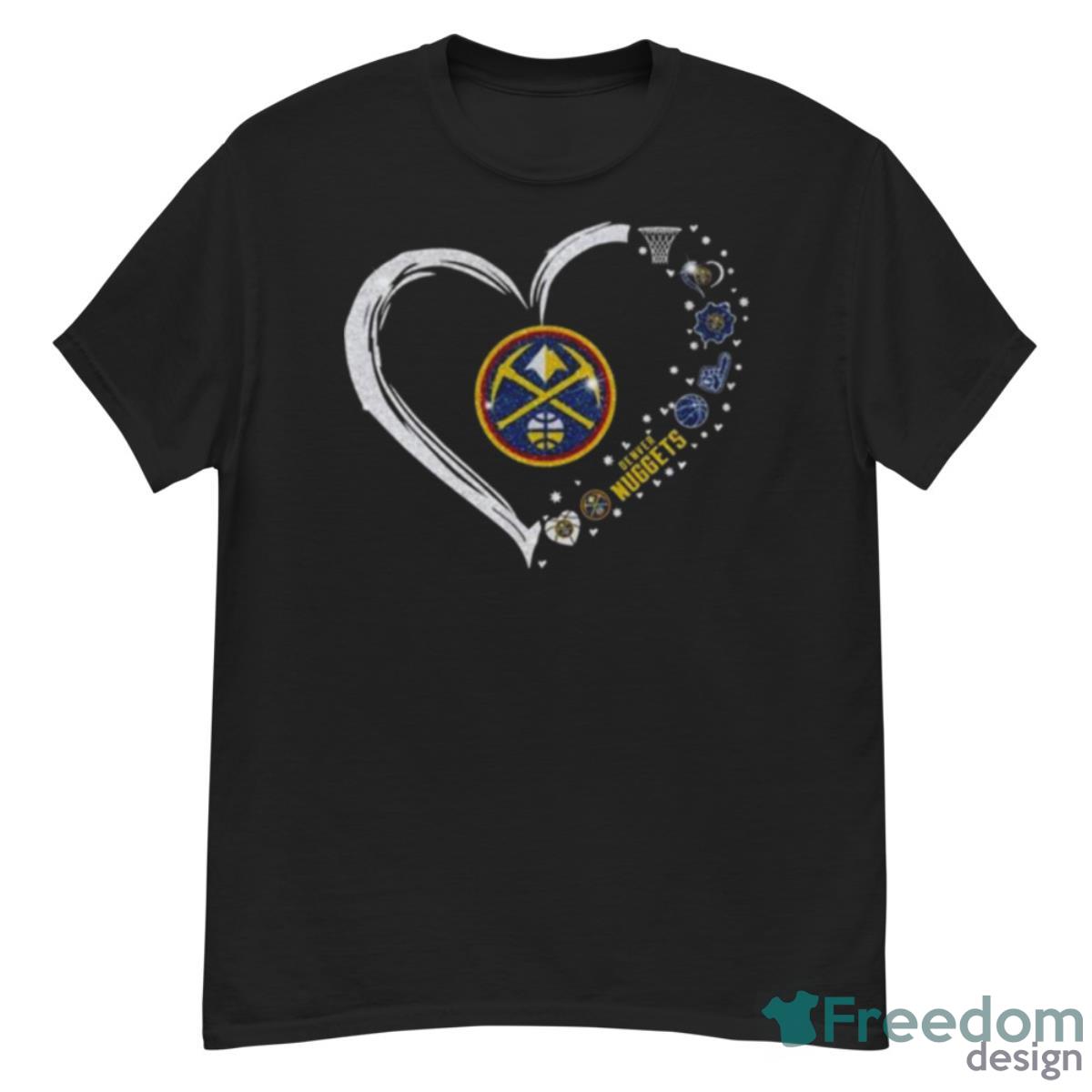 Denver Nuggets Western Conference Glitter Heart 2023 Shirt - G500 Men’s Classic T-Shirt