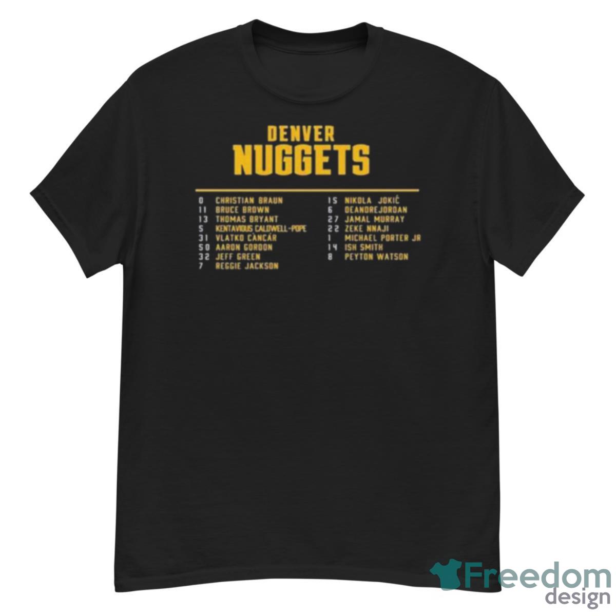 Denver Nuggets Youth 2023 Western Conference Champions Roster Shirt - G500 Men’s Classic T-Shirt