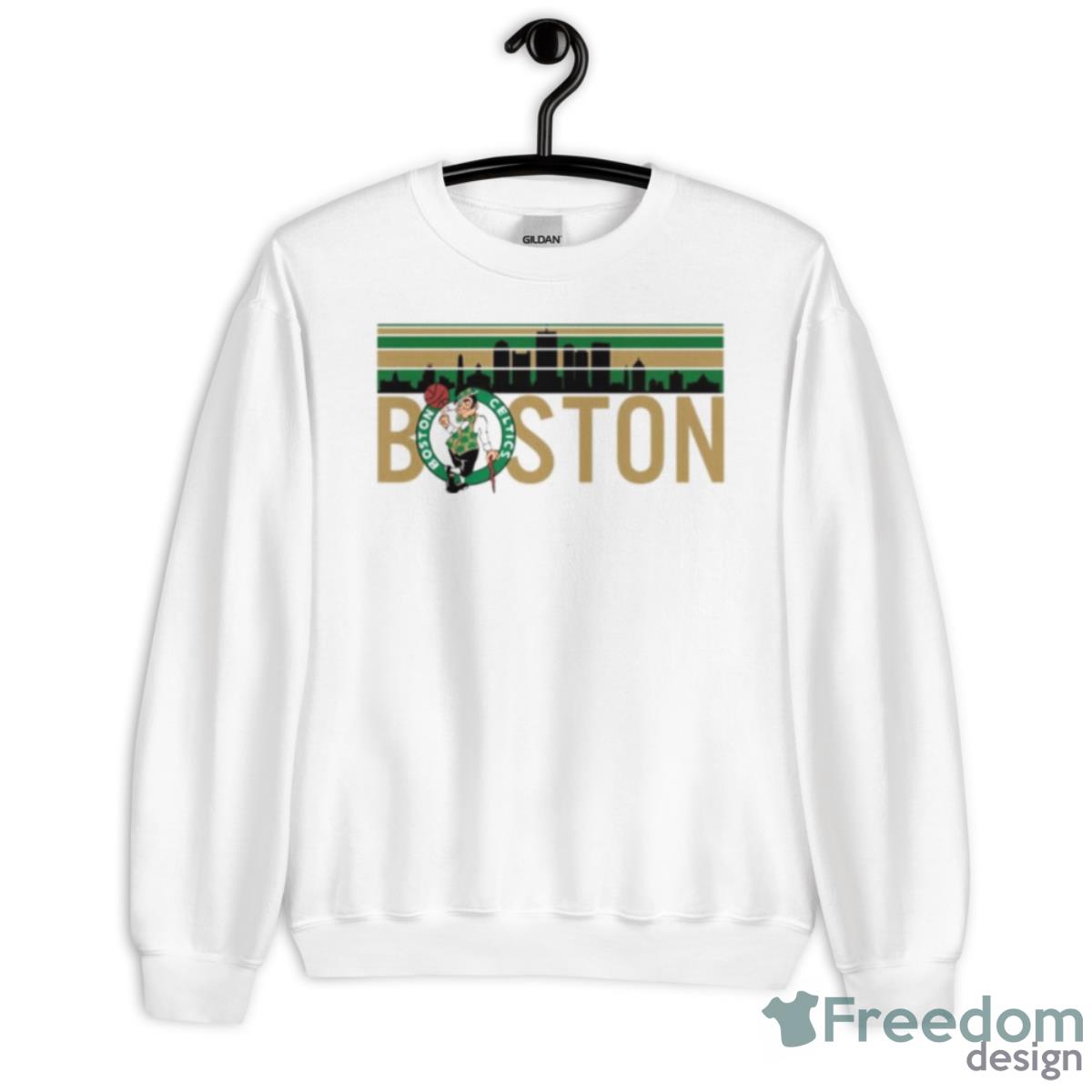 Design Boston Celtics Sportiqe Downtown Boston Rowan Pullover 2023 T Shirt - Unisex Heavy Blend Crewneck Sweatshirt