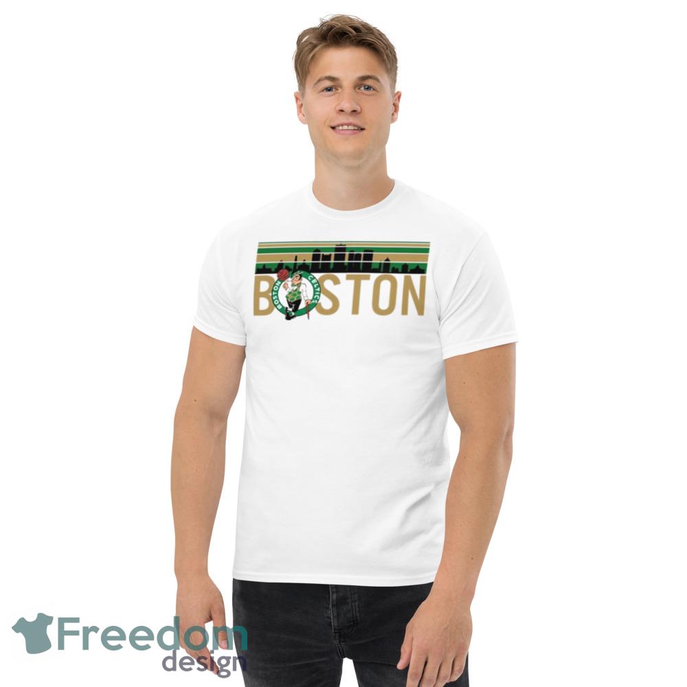 Design Boston celtics sportiqe downtown Boston rowan pullover 2023 T White  T Shirt - Freedomdesign