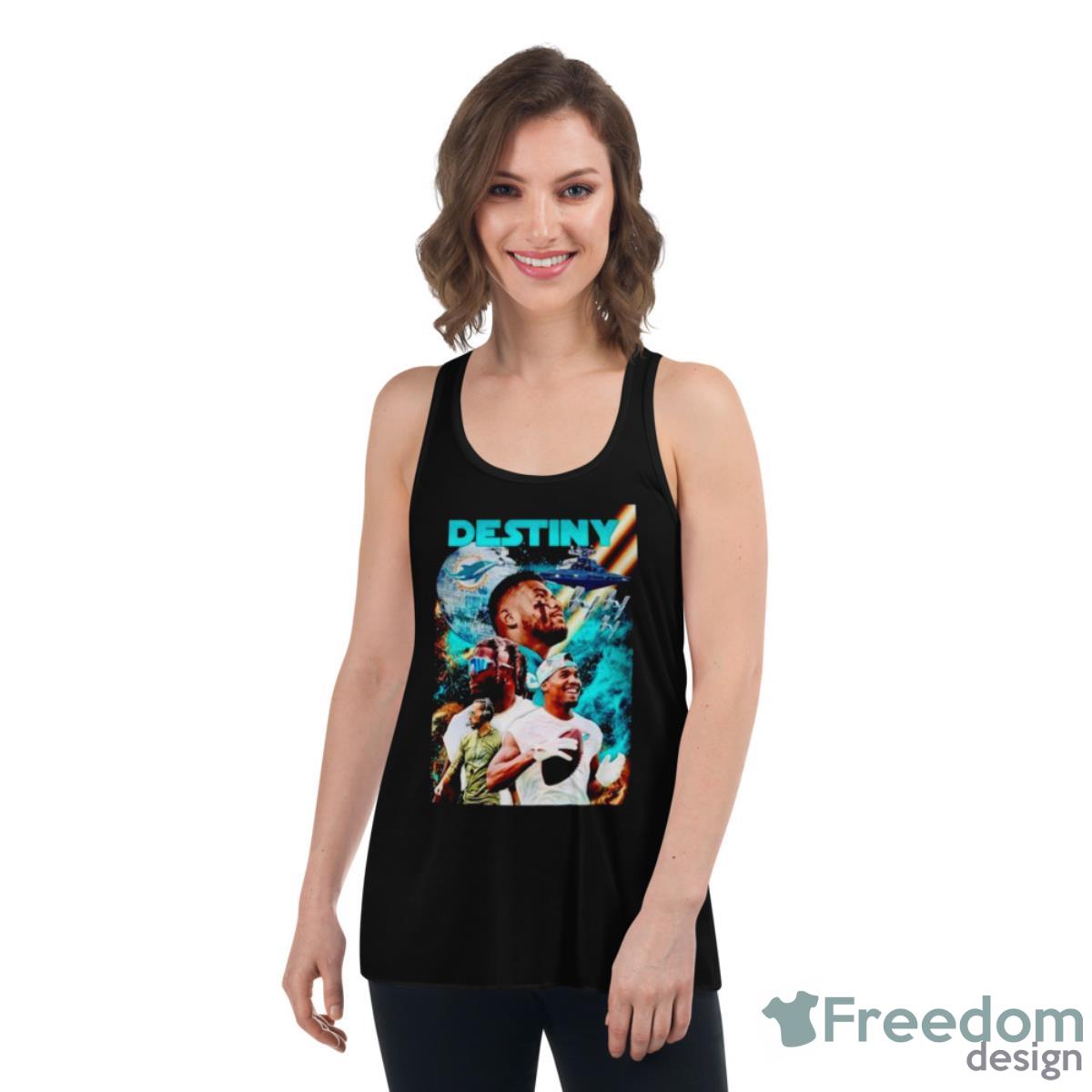 Destiny Miami Dolphins Football Shirt - Womens Flowy Racerback Tank Destiny Miami Dolphins Football Shirt - Womens Flowy Racerback Tank