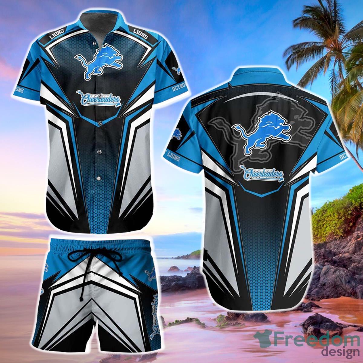 Detroit Lions NFL Football Hawaii Short Shirt For This Summer Graphic Hawaiian Shirt Gift Big Fans Product Photo 1