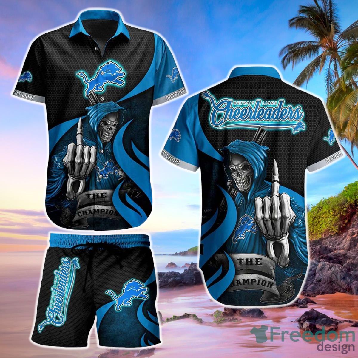 Detroit Lions NFL Football Hawaiian Shirt And Short Graphic Summer Tropical Pattern New Gift Product Photo 1