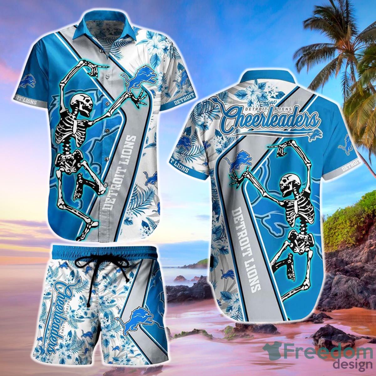 Detroit Lions Hawaiian 3D Printed Shirt - William Jacket