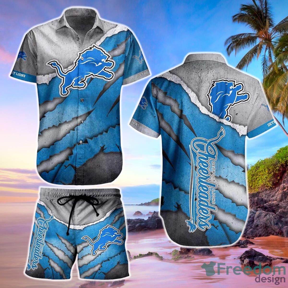 Detroit Lions Hometown Rugby Team NFL Summer Hawaiian Shirt & Short