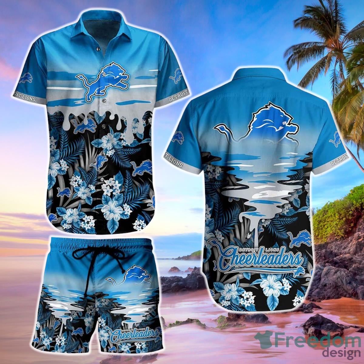 Detroit Lions Hawaiian 3D Printed Shirt - William Jacket