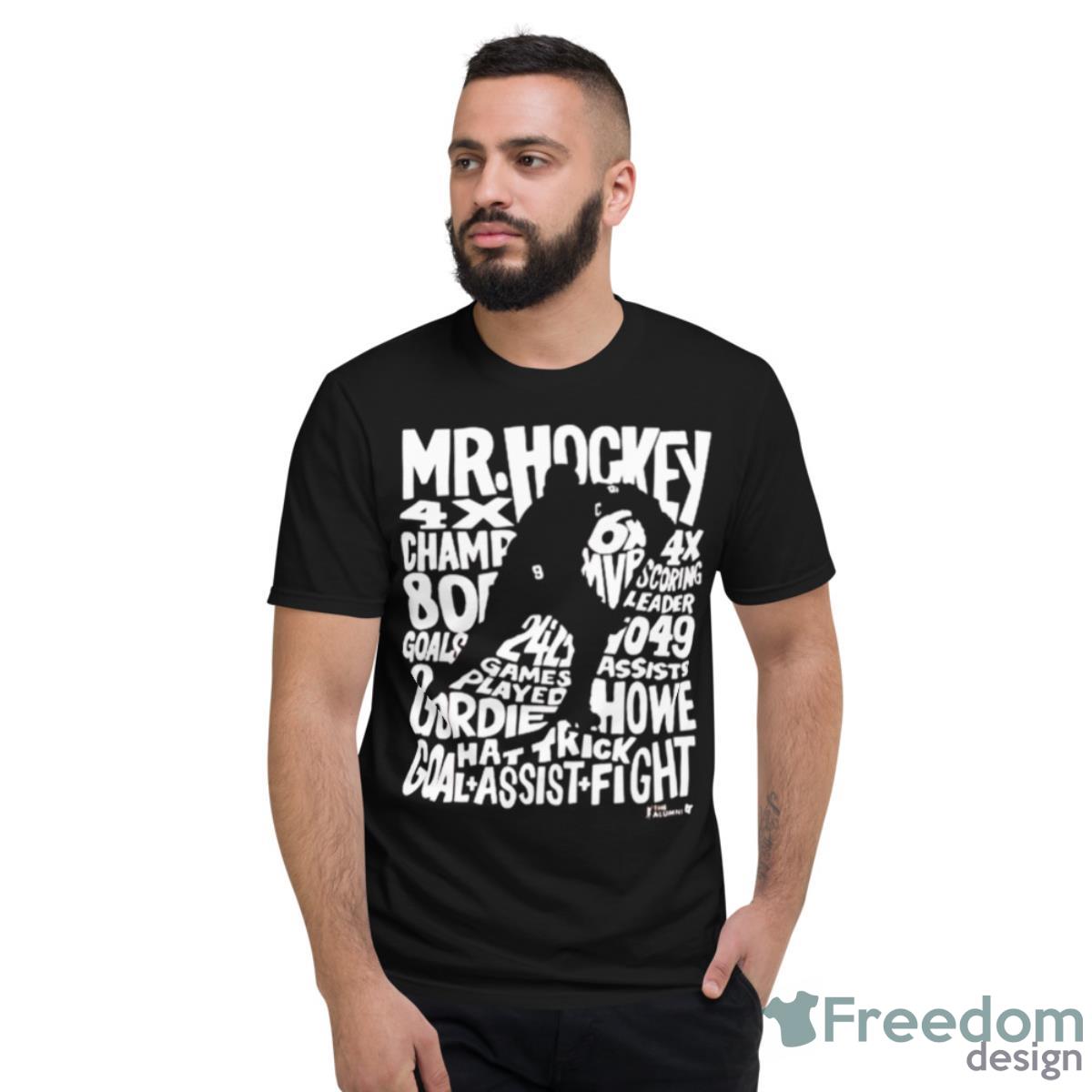 Detroit Red Wings Gordie Howie Word Art Shirt - Short Sleeve T-Shirt