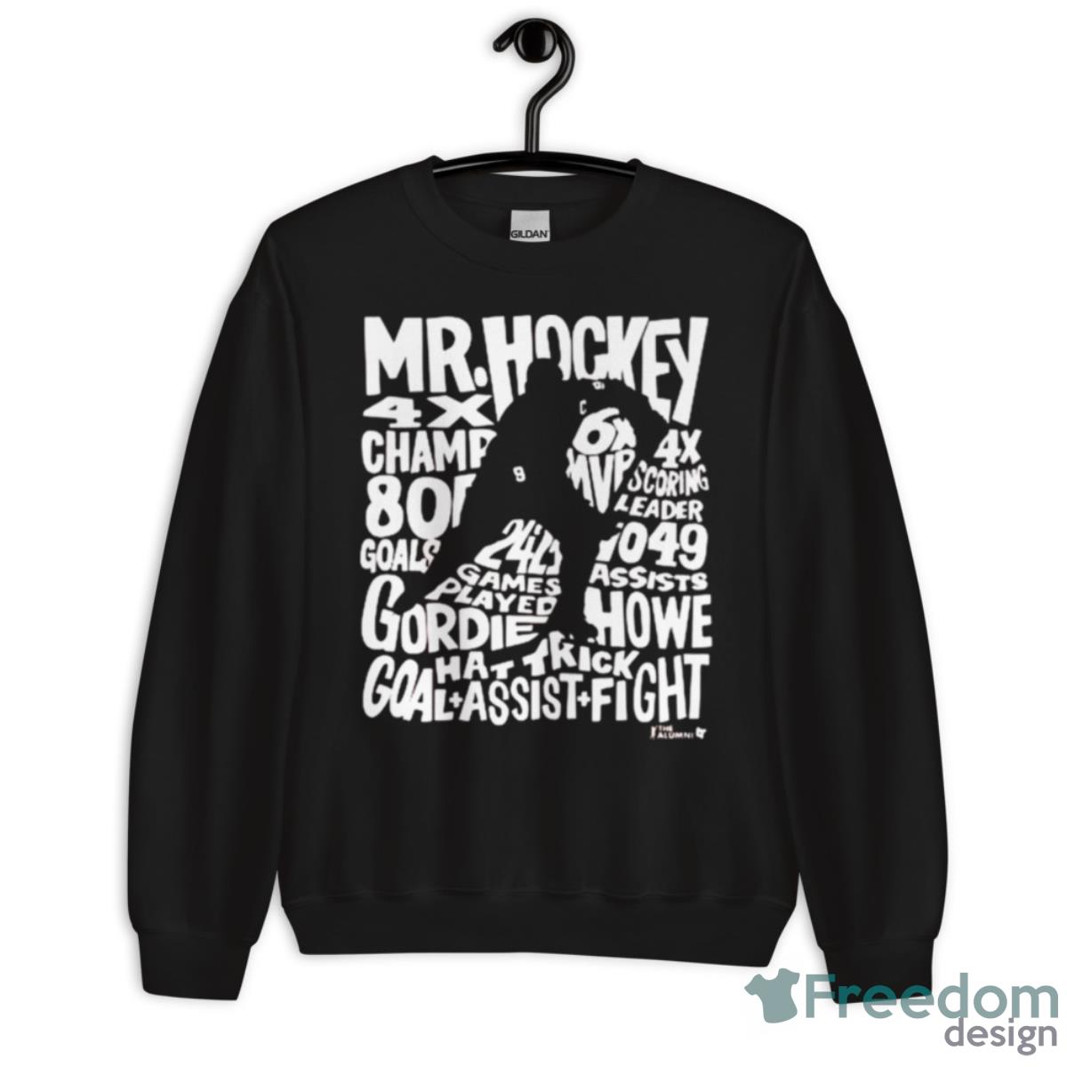 Detroit Red Wings Gordie Howie Word Art Shirt image Detroit Red Wings Gordie Howie Word Art Shirt - Unisex Crewneck Sweatshirt