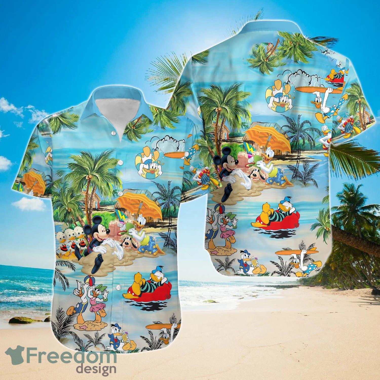 Disney Donald Duck Summer Vacation Cartoon Hawaiian Shirt Product Photo 1