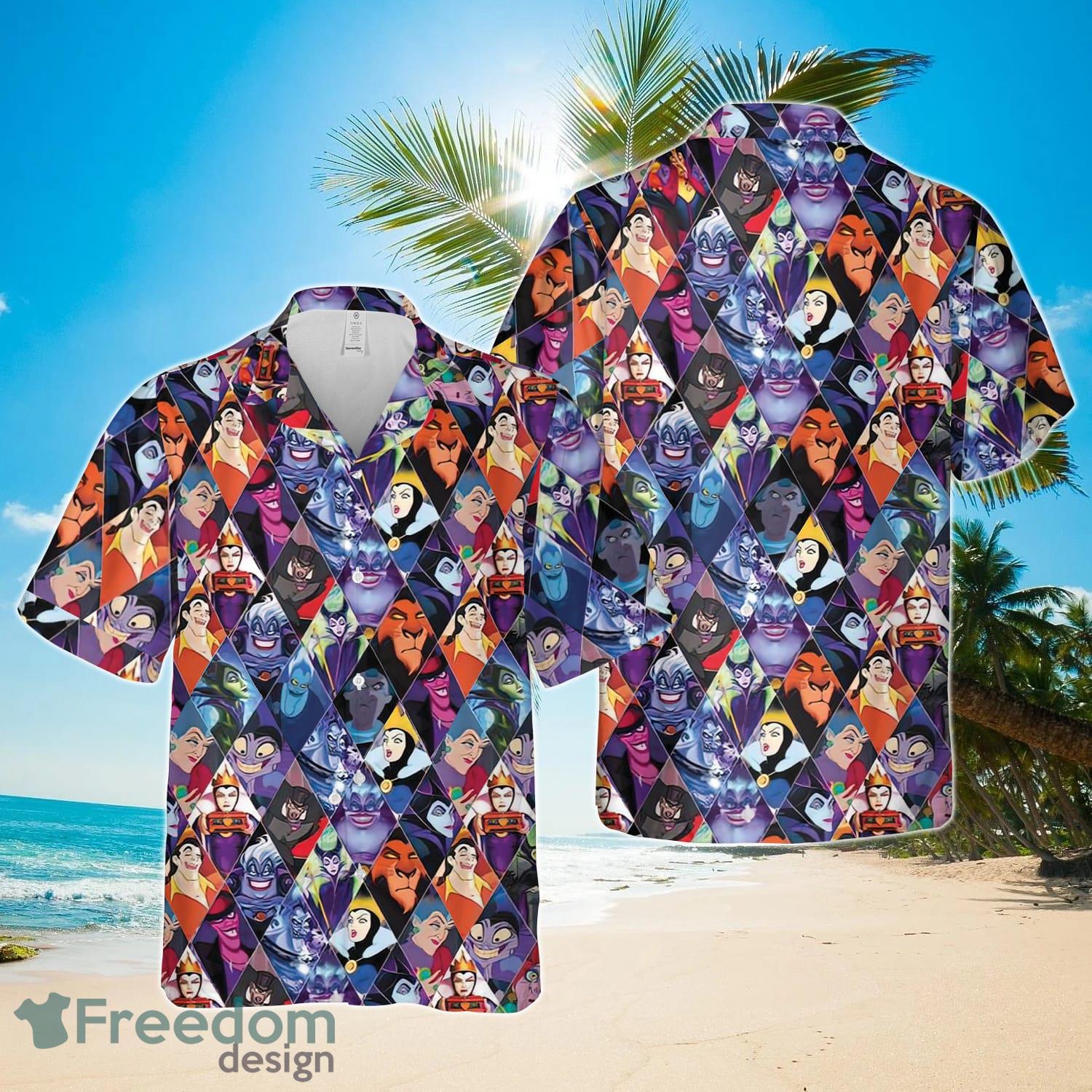 Disney Villain Summer Hawaiian Shirt Ursula Maleficent Evil Queen Cruella Summer Beach Shirts Product Photo 1