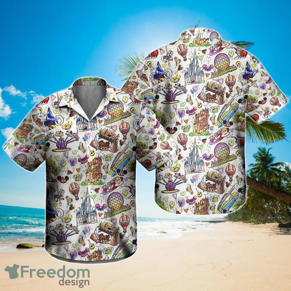 Disney World Mickey Minnie Hawaiian Shirt Product Photo 1