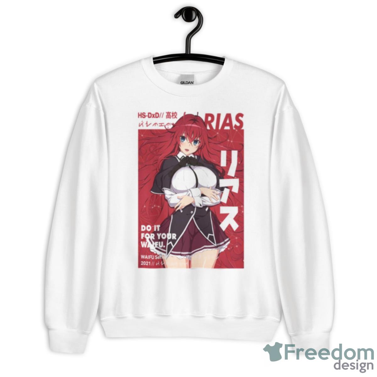 Do It For Waifu Rias Gremory High School Dxd Shirt - Unisex Heavy Blend Crewneck Sweatshirt