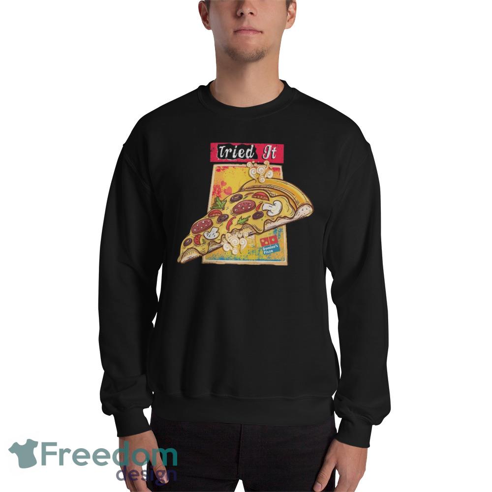 Domino's Pizza Food Shirt, Domino's Vintage Graphic Sweatshirt Print For Men And Women image Domino's Pizza Food Shirt, Domino's Vintage Graphic Sweatshirt Print For Men And Women - 18000 Unisex Heavy Blend Crewneck Sweatshirt