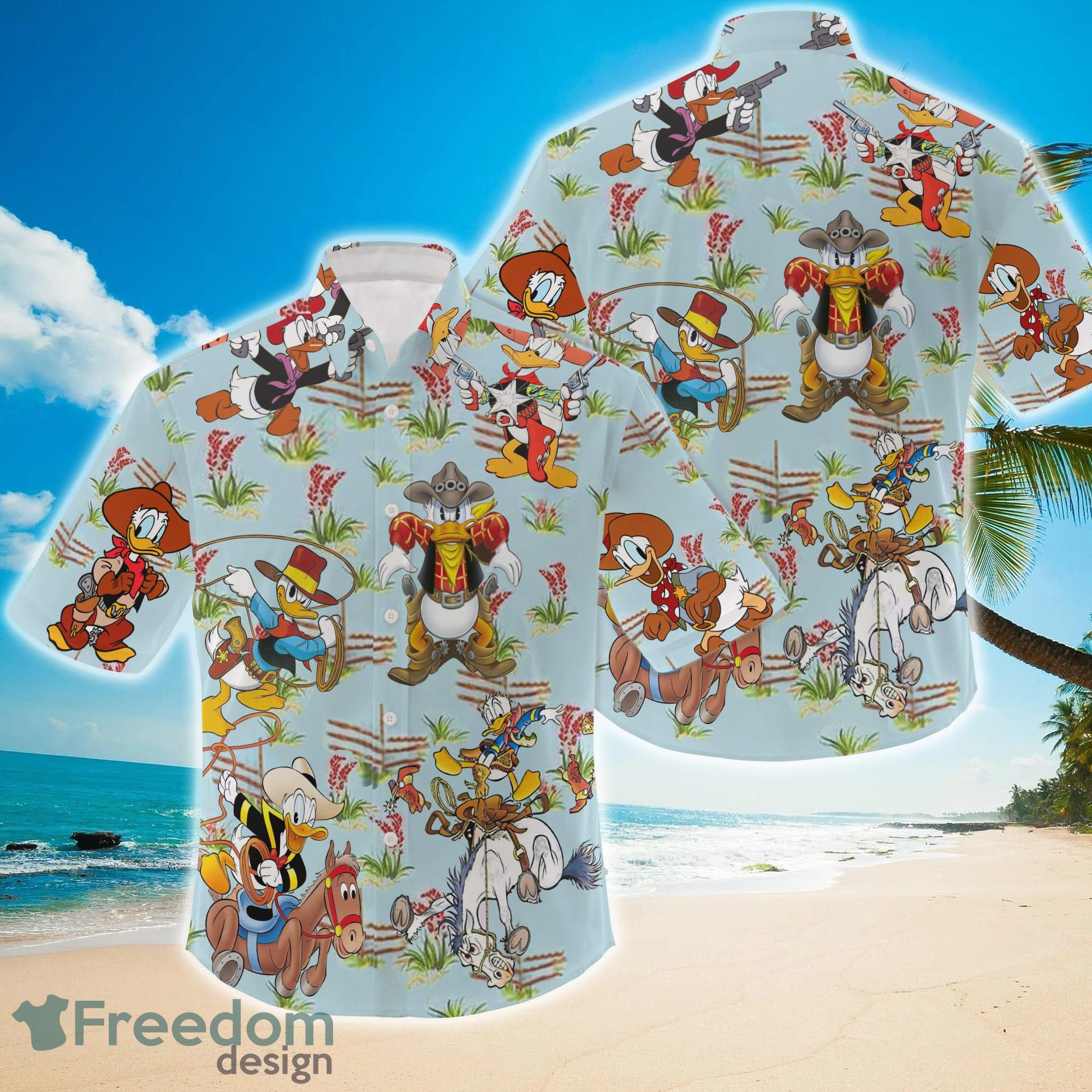 Donald Duck Cowboy Hawaiian Shirt, Disney Hawaiian Aloha Shirt Product Photo 1