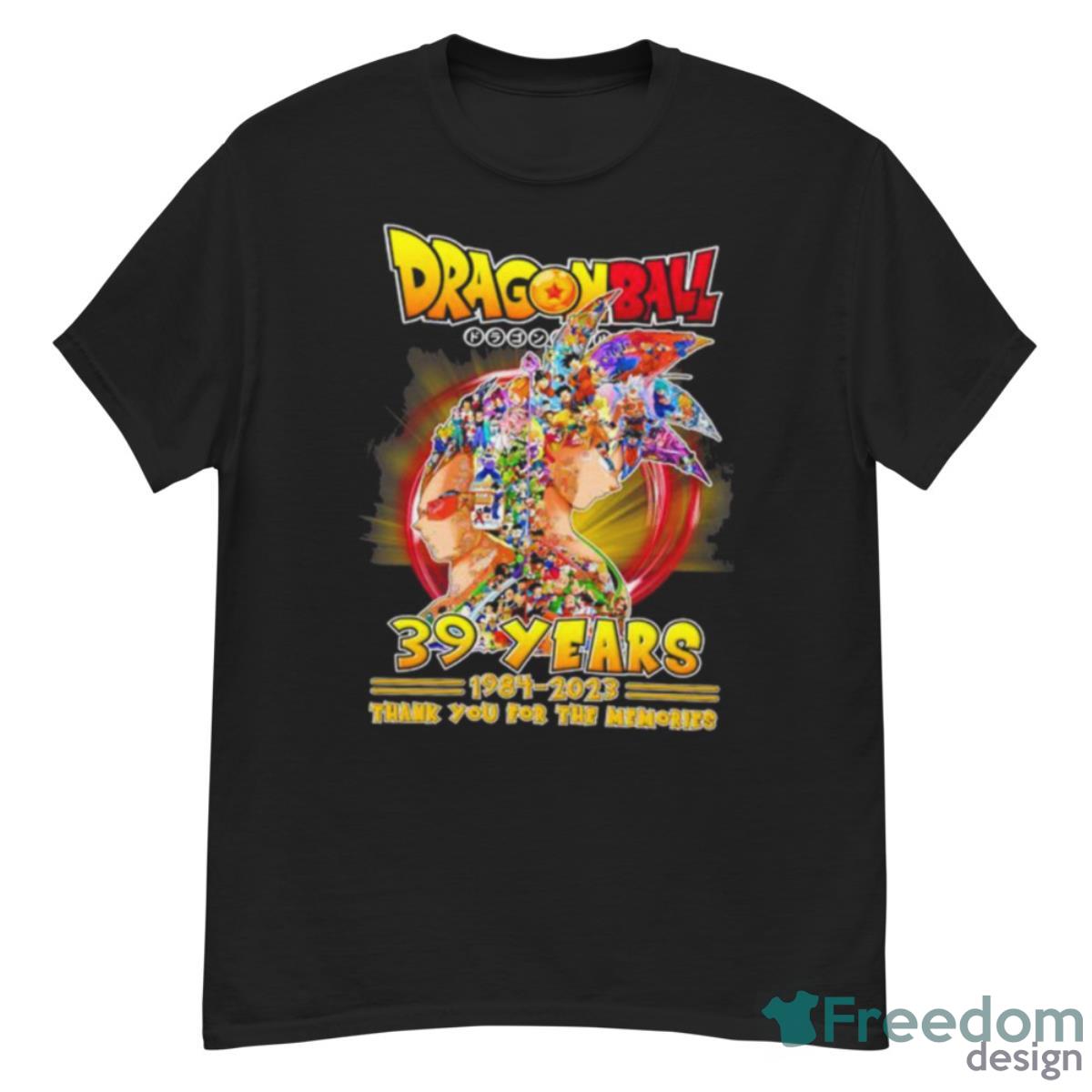 Dragon Ball Super 39 Years 1984 2023 Legend Thank You For The Memories Shirt - G500 Men’s Classic T-Shirt