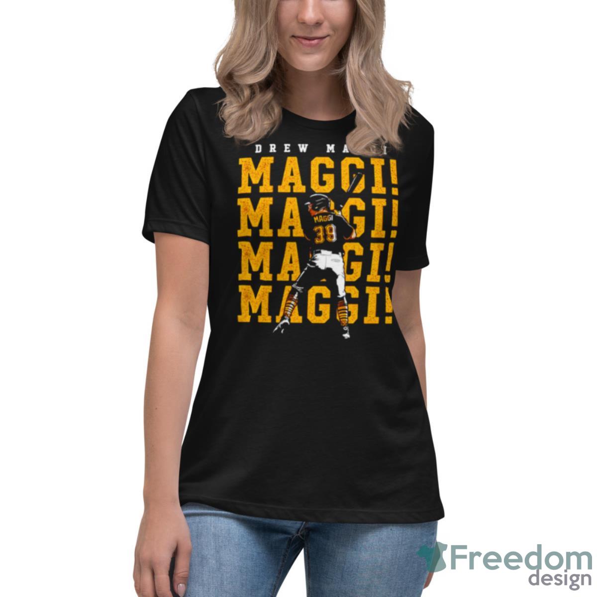 Drew Maggi 39 Baseball Player Shirt - Womens Relaxed Short Sleeve Jersey Tee Drew Maggi 39 Baseball Player Shirt - Womens Relaxed Short Sleeve Jersey Tee