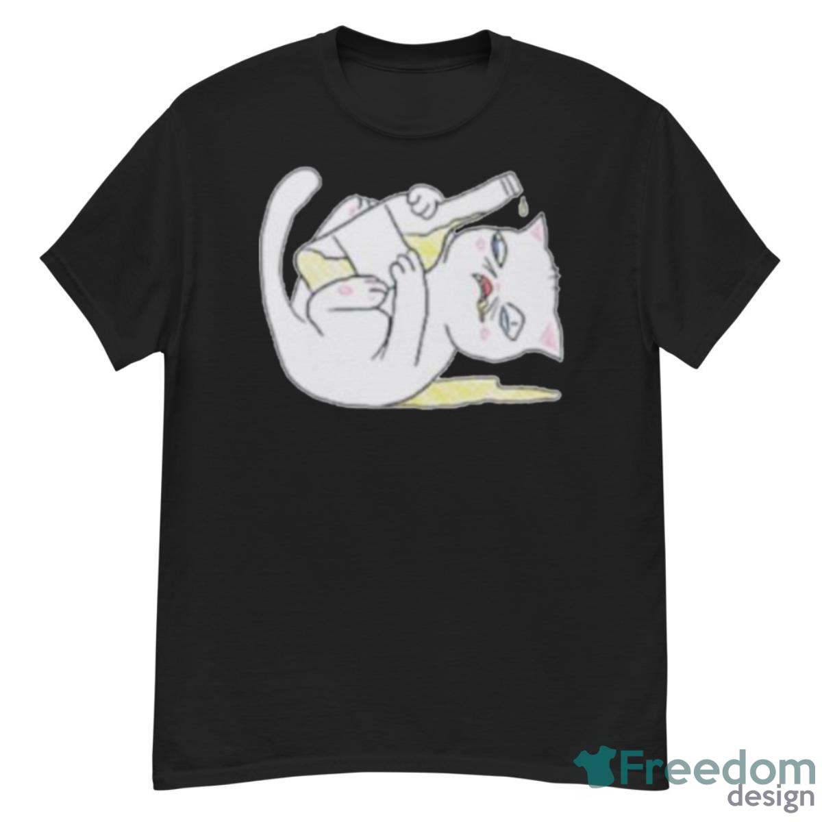 Drunk Cat Funny Shirt - G500 Men’s Classic T-Shirt