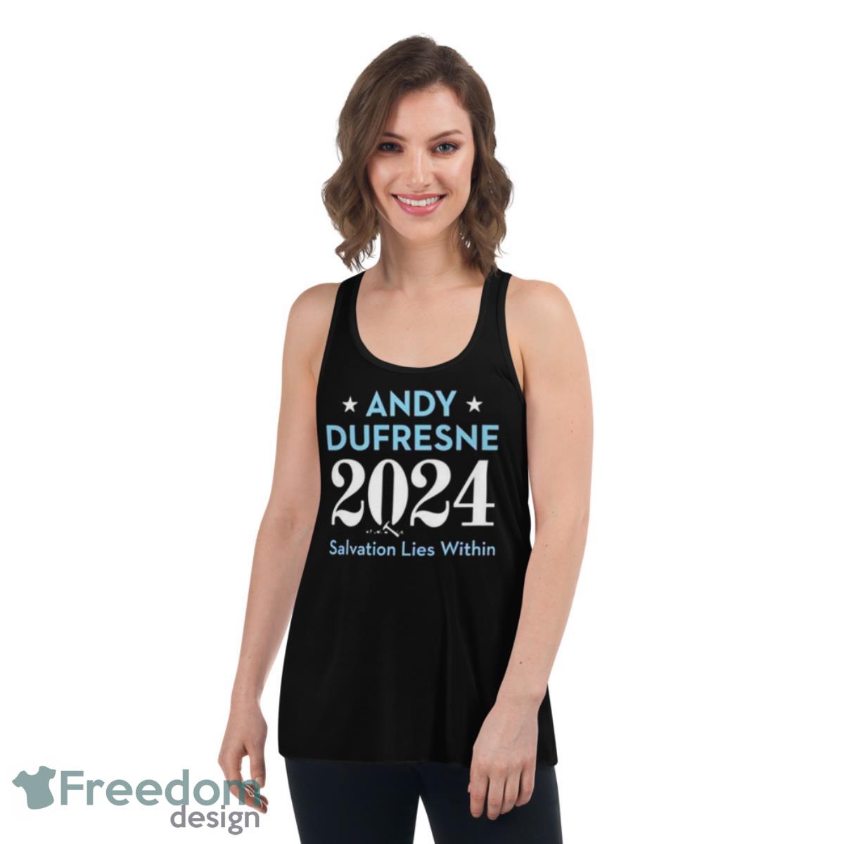 Dufresne 2024 Salvation Lies Within Shirt - Womens Flowy Racerback Tank Dufresne 2024 Salvation Lies Within Shirt - Womens Flowy Racerback Tank
