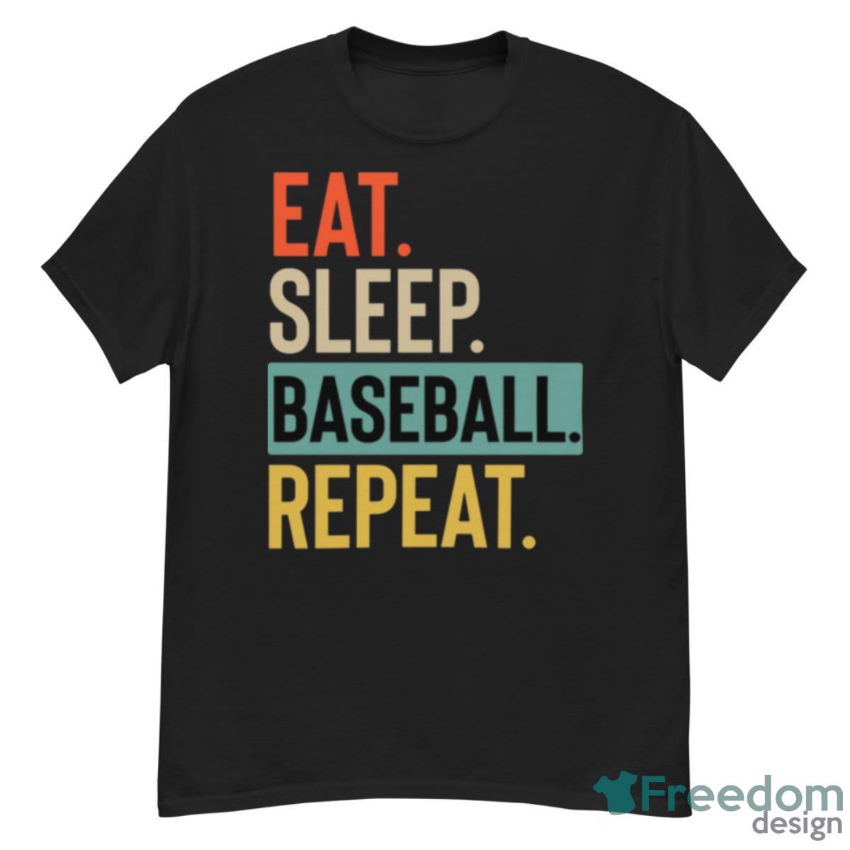 Eat Sleep Baseball Repeat Retro Shirt - G500 Men’s Classic T-Shirt