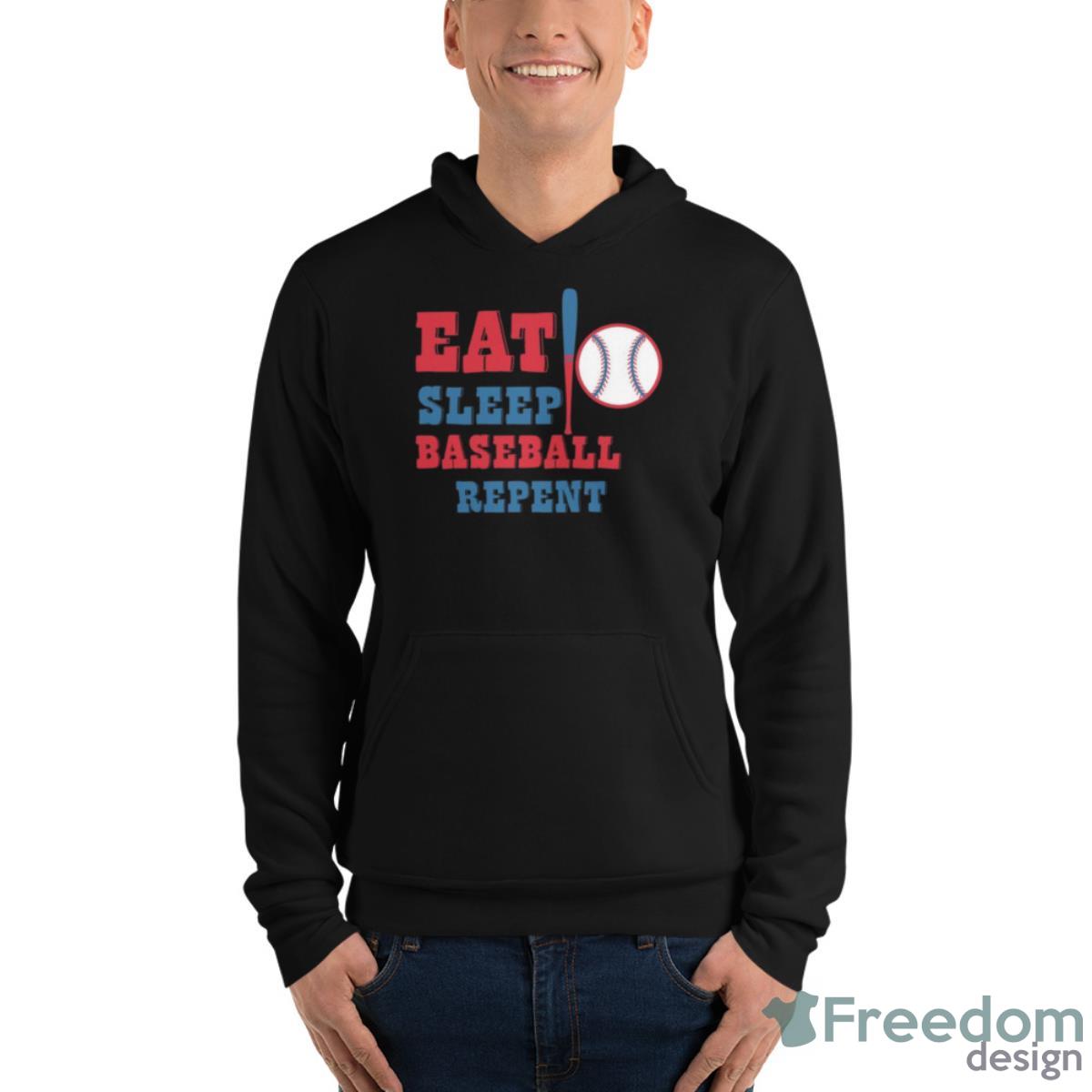 Eat Sleep Baseball Repent Logo Shirt image Eat Sleep Baseball Repent Logo Shirt - Unisex Fleece Pullover Hoodie