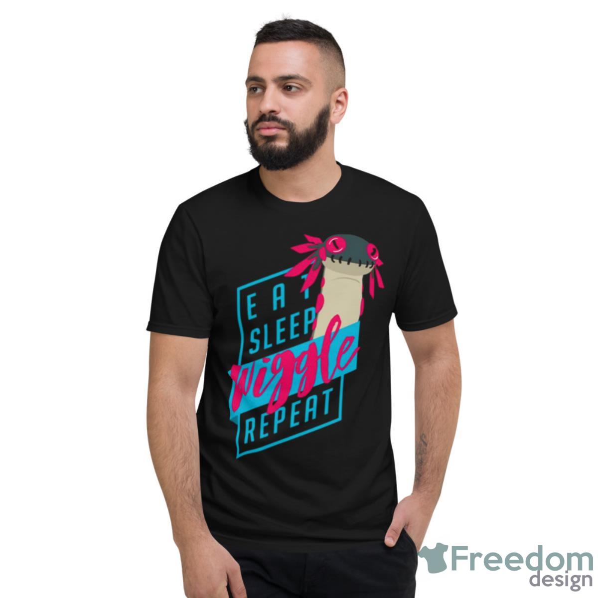 Eat Sleep Wiggle Repeat Monster Hunter Design Shirt - Short Sleeve T-Shirt