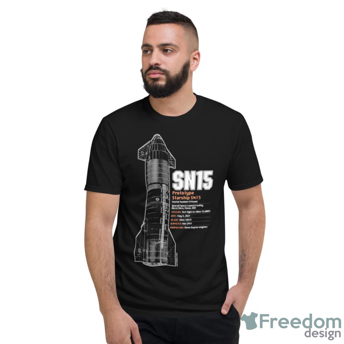 Elon Musk Spacex Starship Sn15 Plans Shirt - Short Sleeve T-Shirt