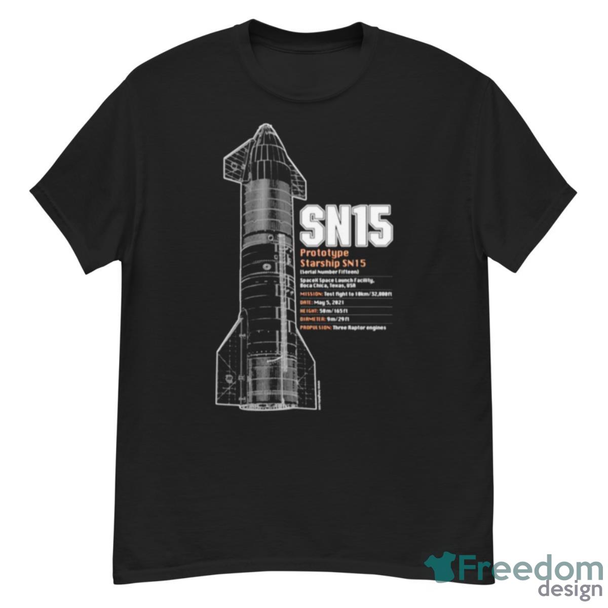 Elon Musk Spacex Starship Sn15 Plans Shirt - G500 Men’s Classic T-Shirt