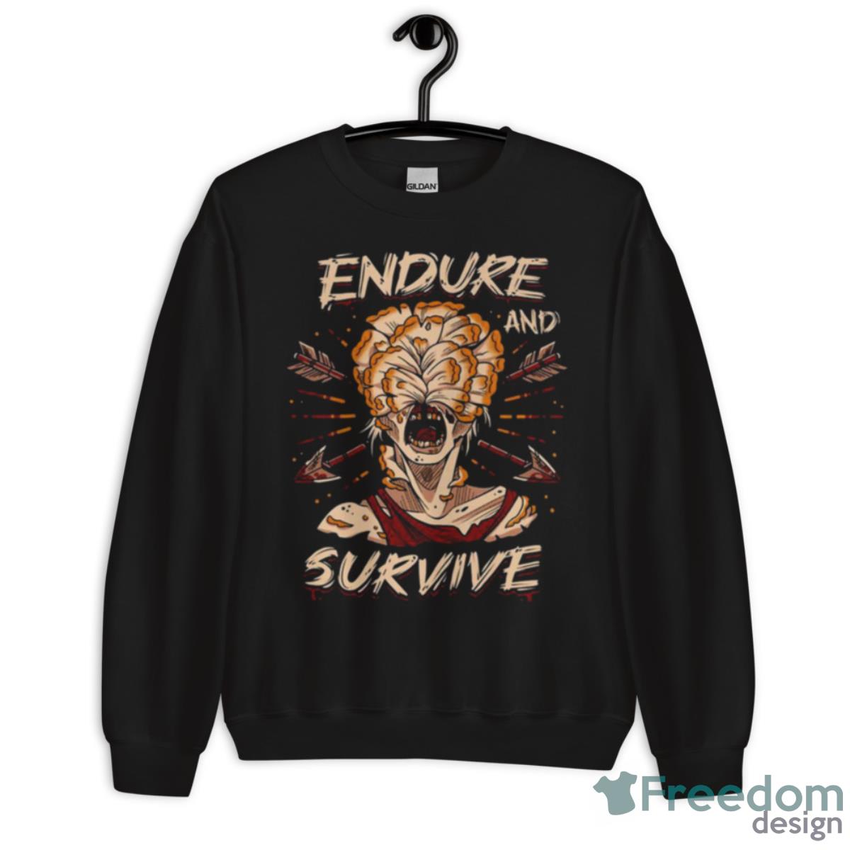 Endure And Survive Black Clover Horror Vintage Shirt - Unisex Crewneck Sweatshirt Endure And Survive Black Clover Horror Vintage Shirt - Unisex Crewneck Sweatshirt