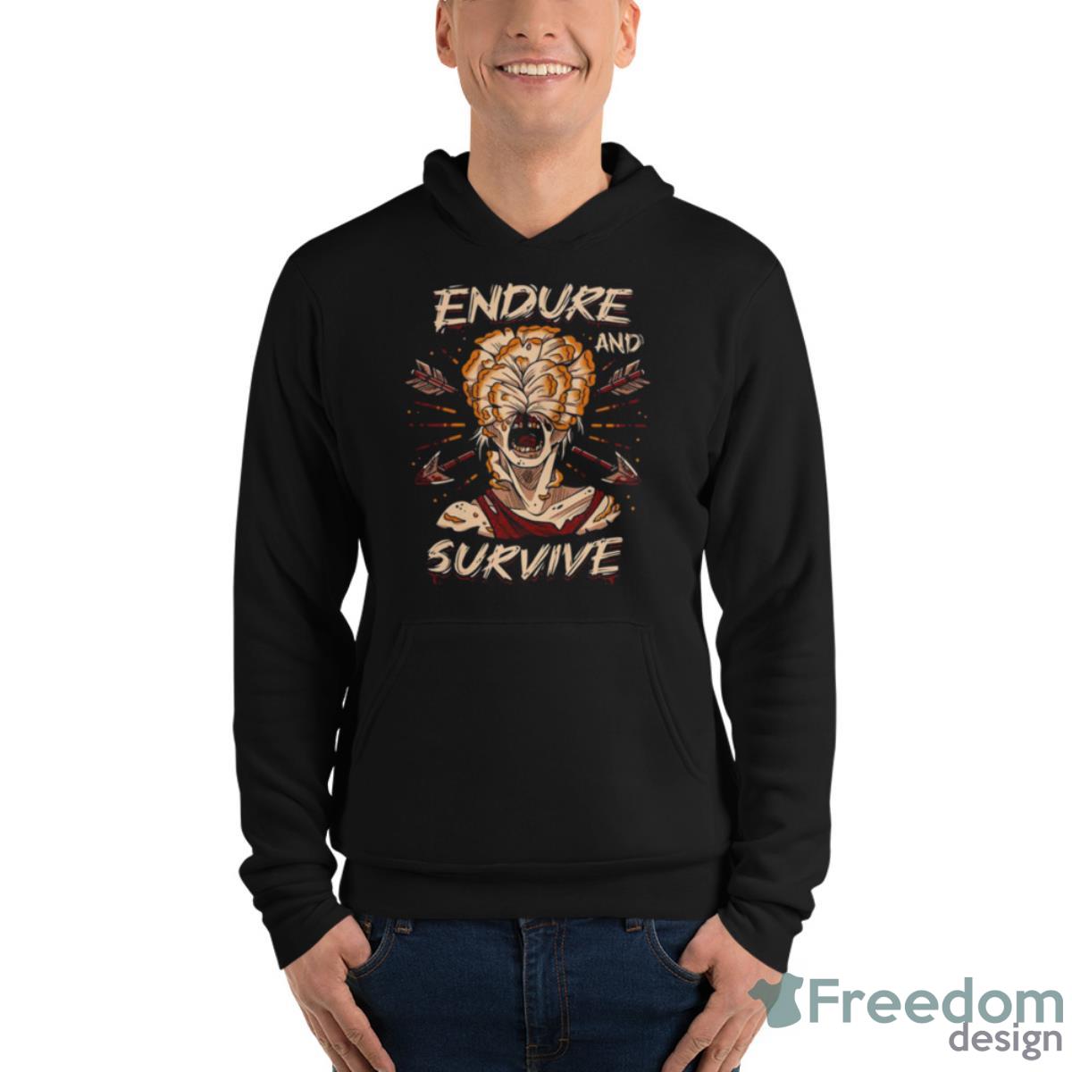 Endure And Survive Black Clover Horror Vintage Shirt image Endure And Survive Black Clover Horror Vintage Shirt - Unisex Fleece Pullover Hoodie