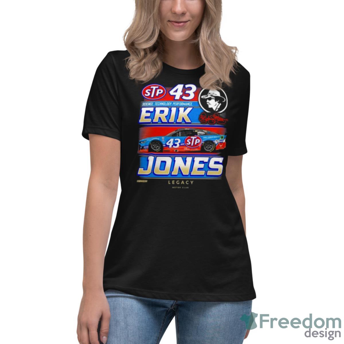 Erik Jones LEGACY Motor Club Team Collection STP Shirt - Womens Relaxed Short Sleeve Jersey Tee Erik Jones LEGACY Motor Club Team Collection STP Shirt - Womens Relaxed Short Sleeve Jersey Tee