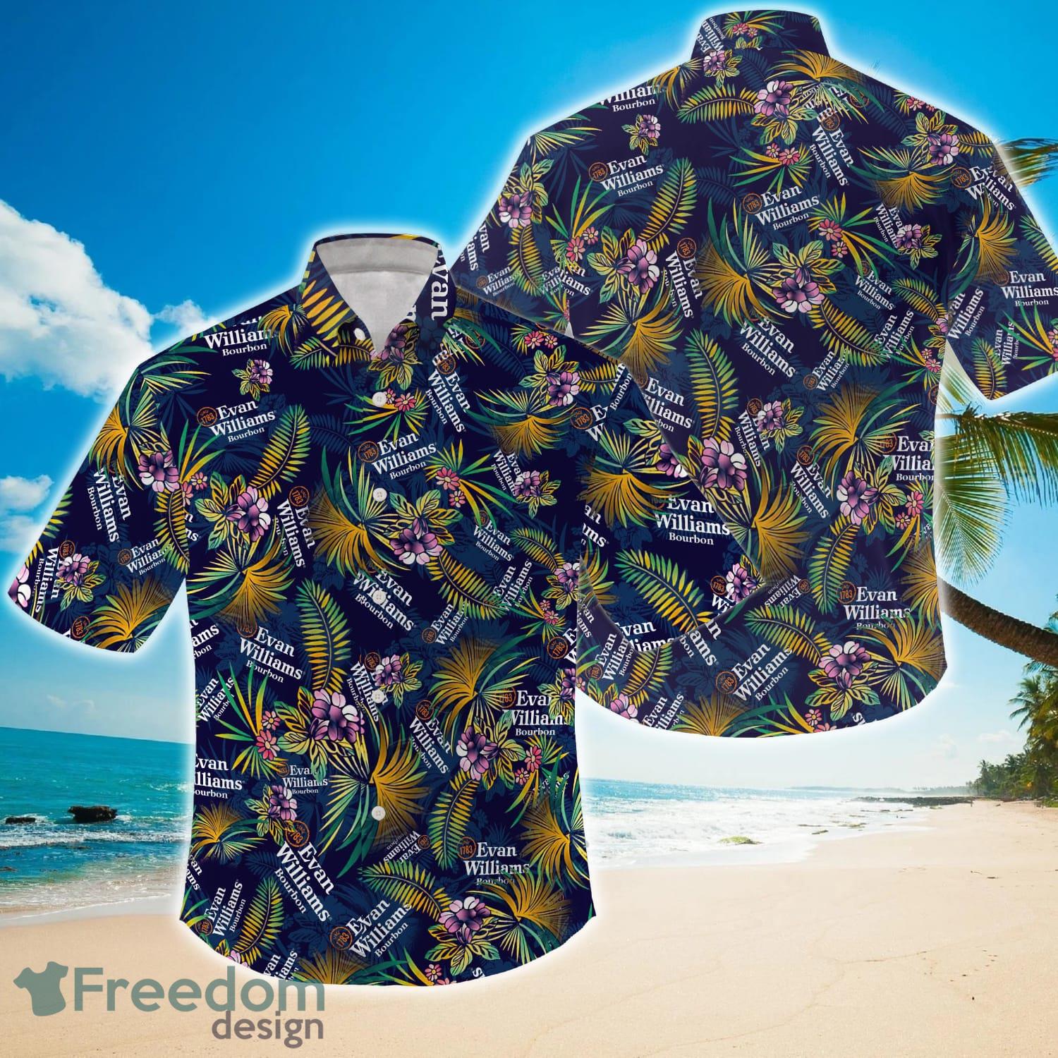 Evan Williams Bourbon Whiskey Unisex Hawaiian Shirt Product Photo 1