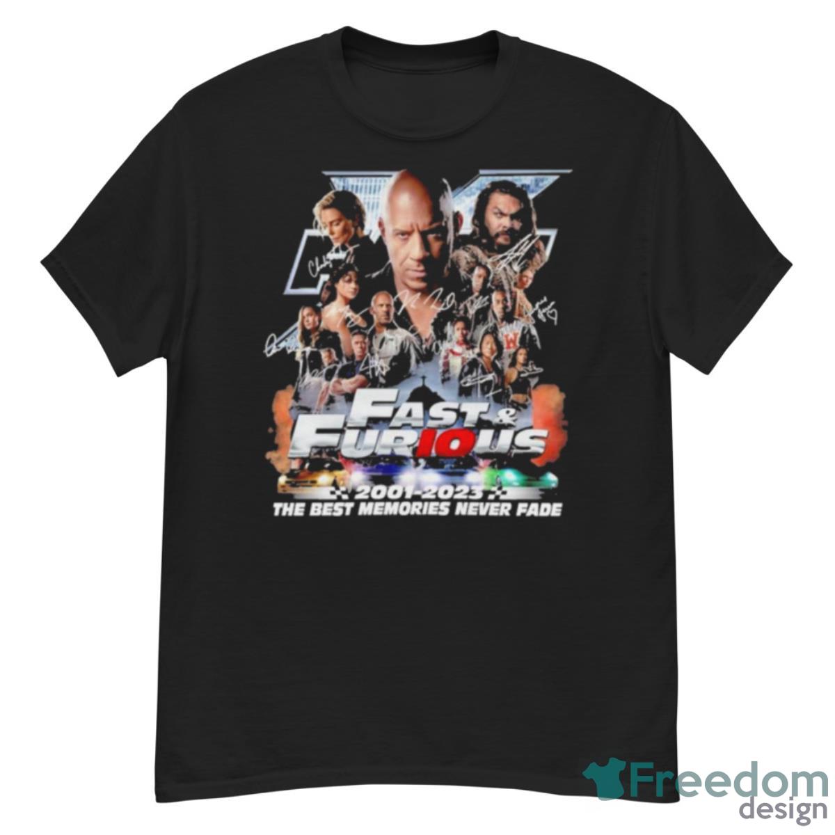 Fast And Furious 2001 2023 The Best Memories Never Fade Signatures Shirt - G500 Men’s Classic T-Shirt