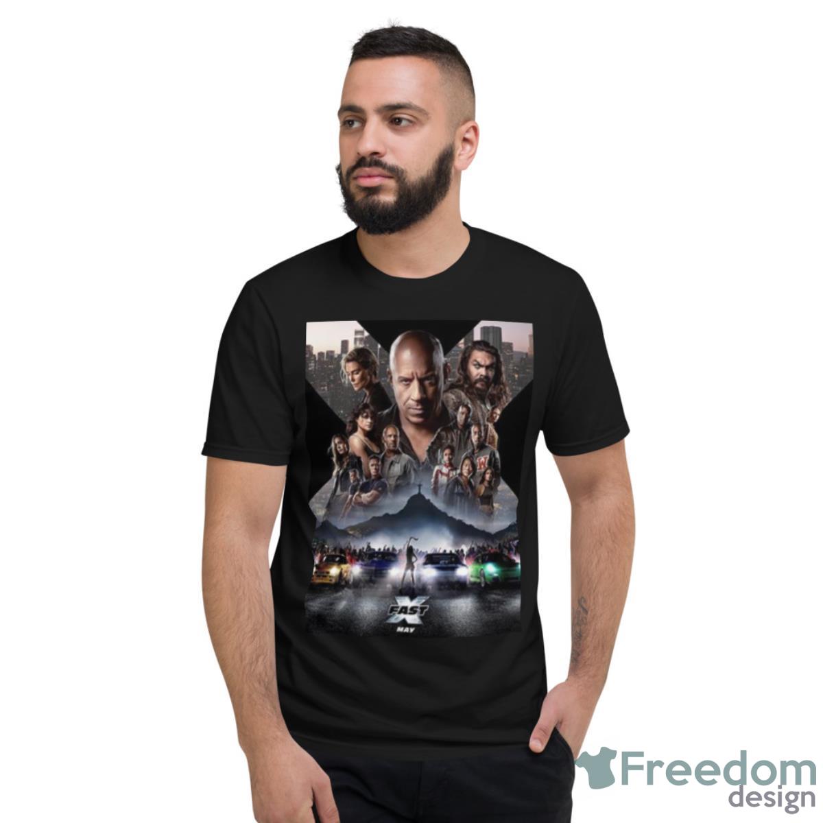 Fast And Furious New Poster Movie Vintage T Shirt - Short Sleeve T-Shirt