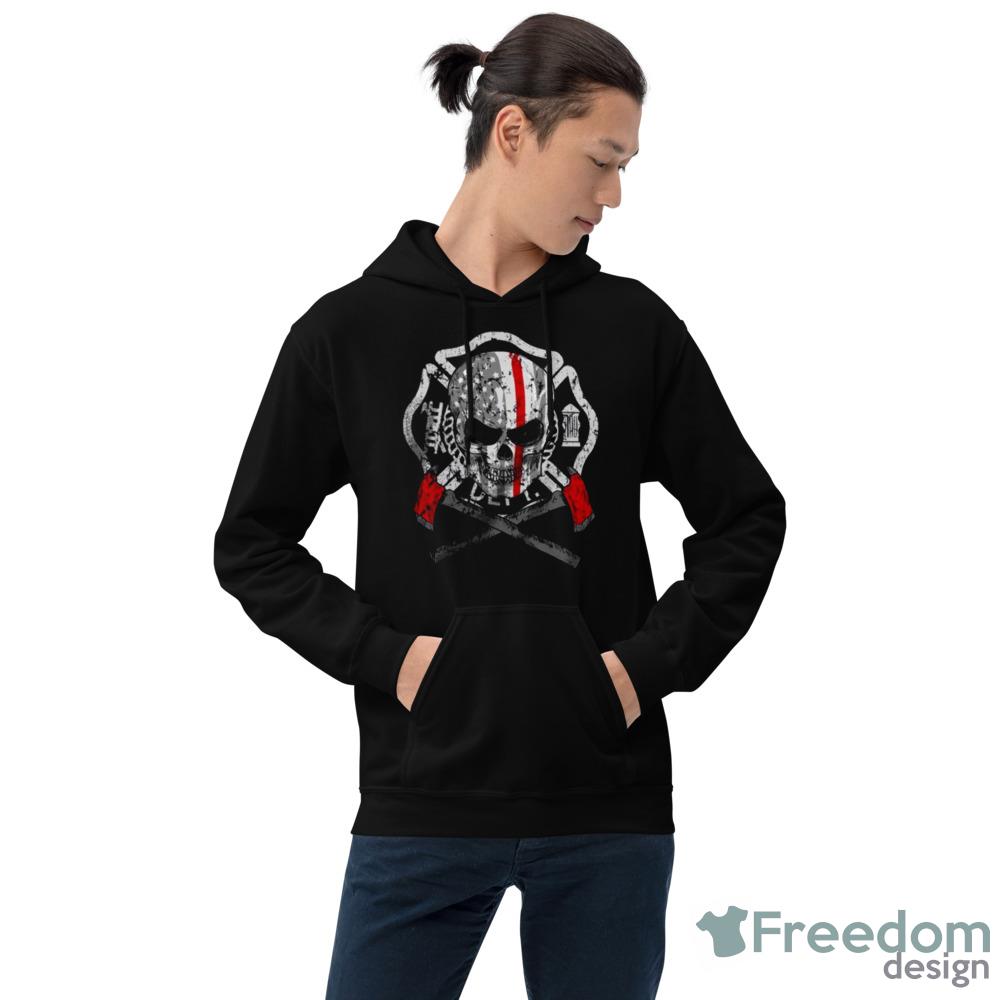 Fear No Flame Skull USA Flag Graphics T Shirt - 18500 Unisex Heavy Blend Hooded Sweatshirt Fear No Flame Skull USA Flag Graphics T Shirt - 18500 Unisex Heavy Blend Hooded Sweatshirt