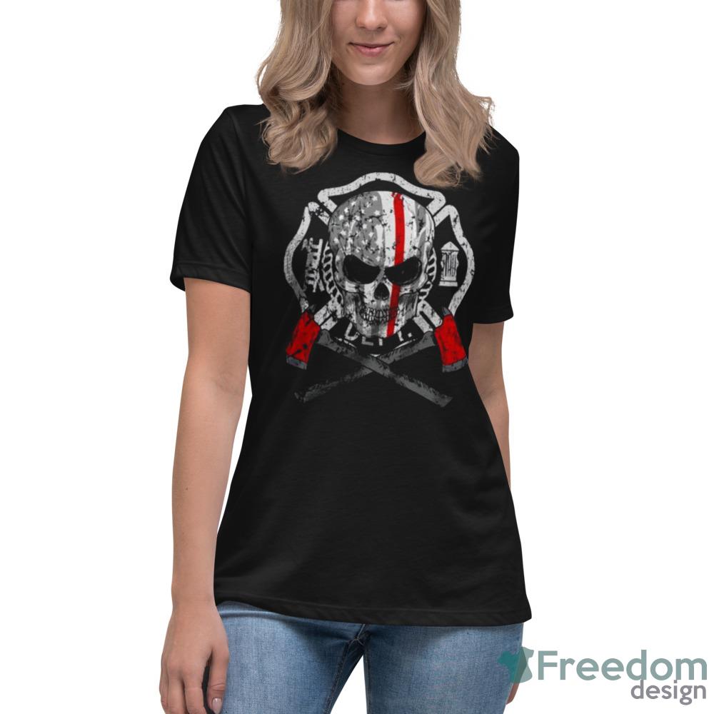 Fear No Flame Skull USA Flag Graphics T Shirt - 6400 Womens Relaxed Short Sleeve Jersey Tee Fear No Flame Skull USA Flag Graphics T Shirt - 6400 Womens Relaxed Short Sleeve Jersey Tee