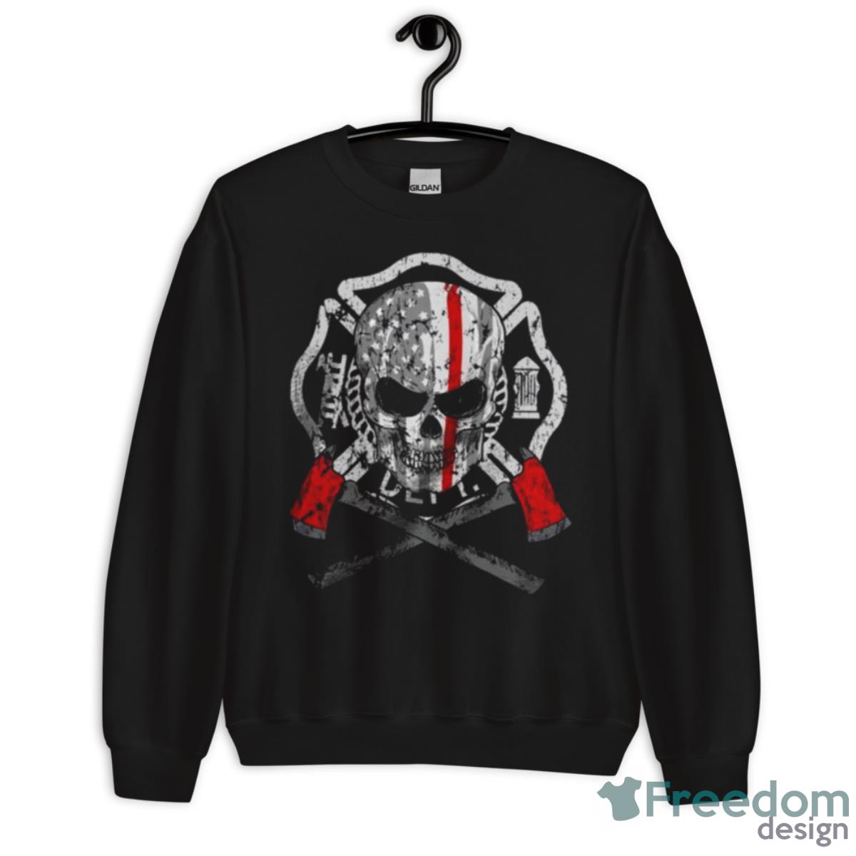 Fear No Flame Skull USA Flag Shirt - Unisex Crewneck Sweatshirt Fear No Flame Skull USA Flag Shirt - Unisex Crewneck Sweatshirt