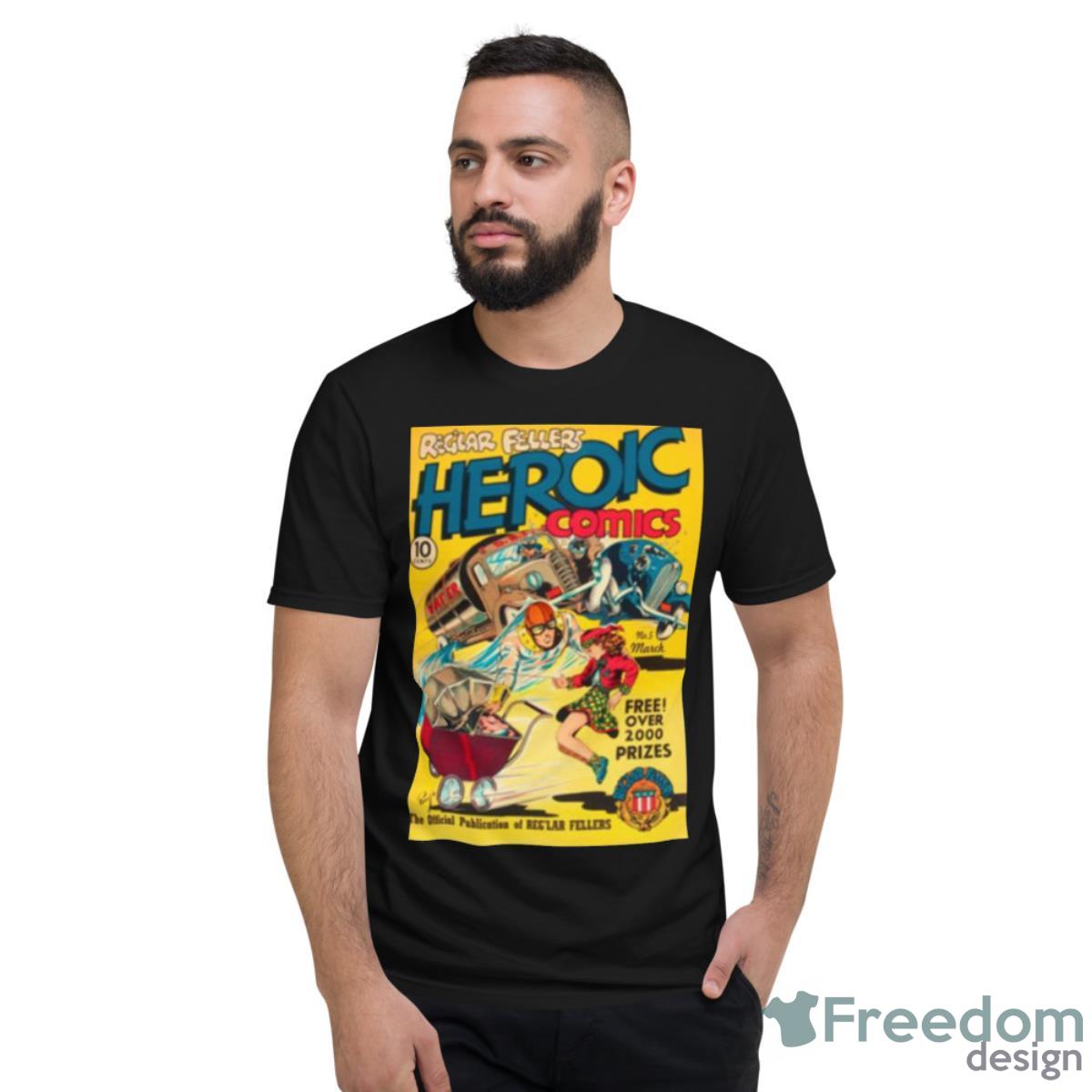 Fellers Heroic 90s Comic Design Shirt - Short Sleeve T-Shirt