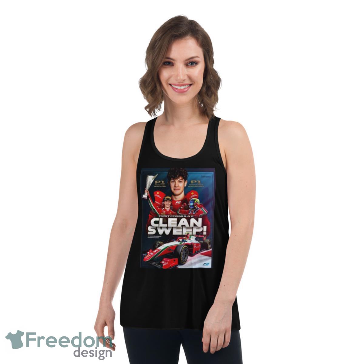 First Formula 2 Clean Sweep 2023 Shirt - Womens Flowy Racerback Tank First Formula 2 Clean Sweep 2023 Shirt - Womens Flowy Racerback Tank