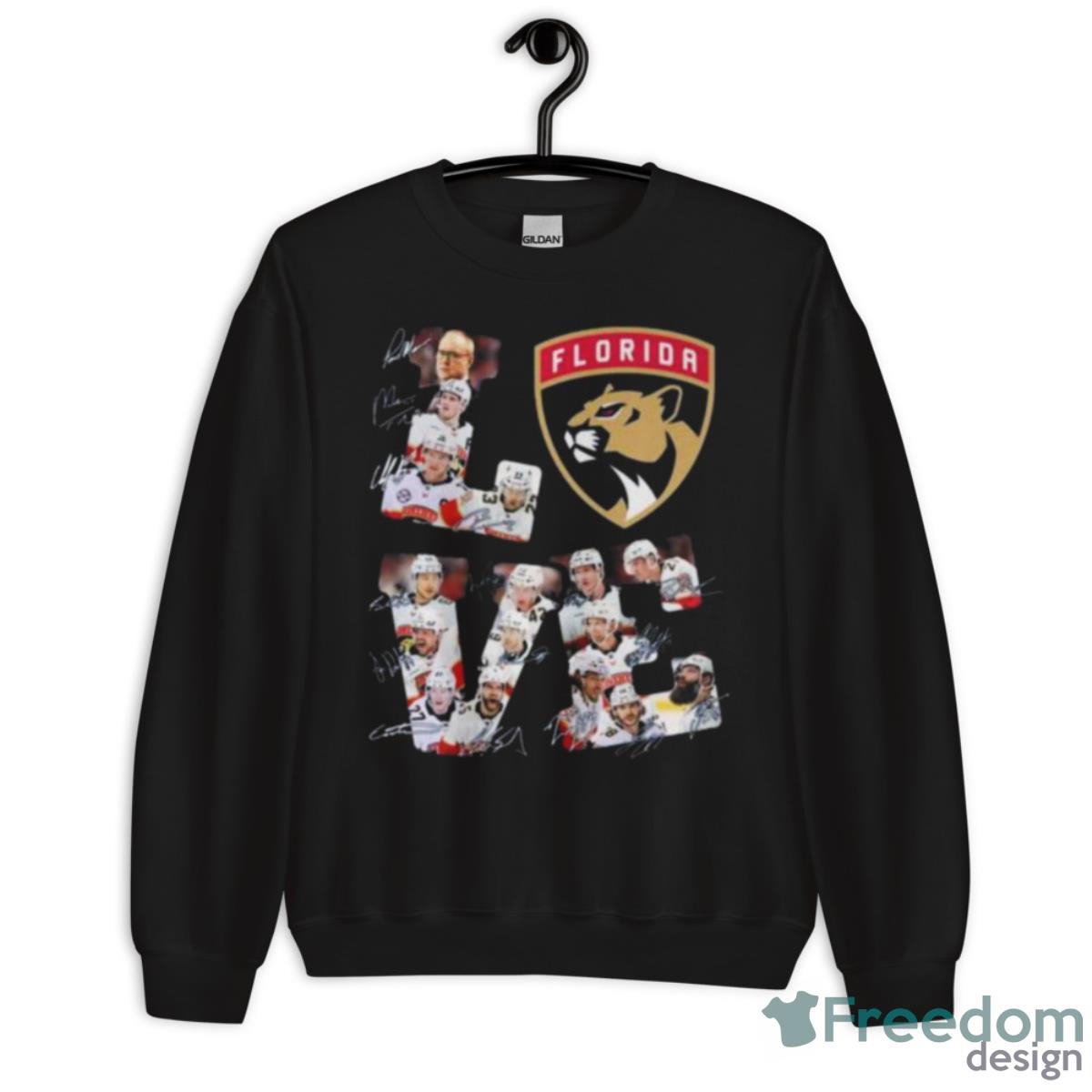 Florida Panthers Players Love Signatures Shirt - Unisex Crewneck Sweatshirt Florida Panthers Players Love Signatures Shirt - Unisex Crewneck Sweatshirt