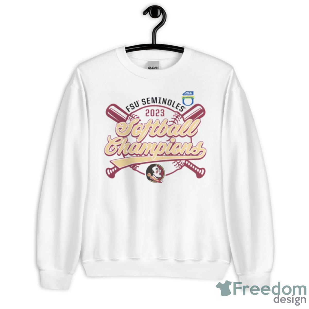 Florida State Seminoles 2023 ACC Softball Conference Tournament Champions T Shirt - Unisex Heavy Blend Crewneck Sweatshirt