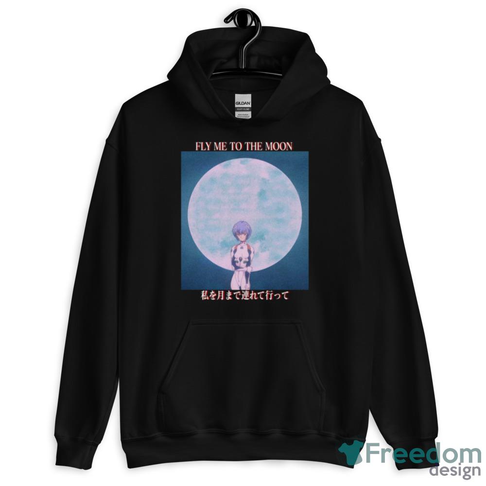 Fly Me To The Moon Take Me To The Moon Neon Genesis Evangelion Shirt - Short Sleeve T-Shirt