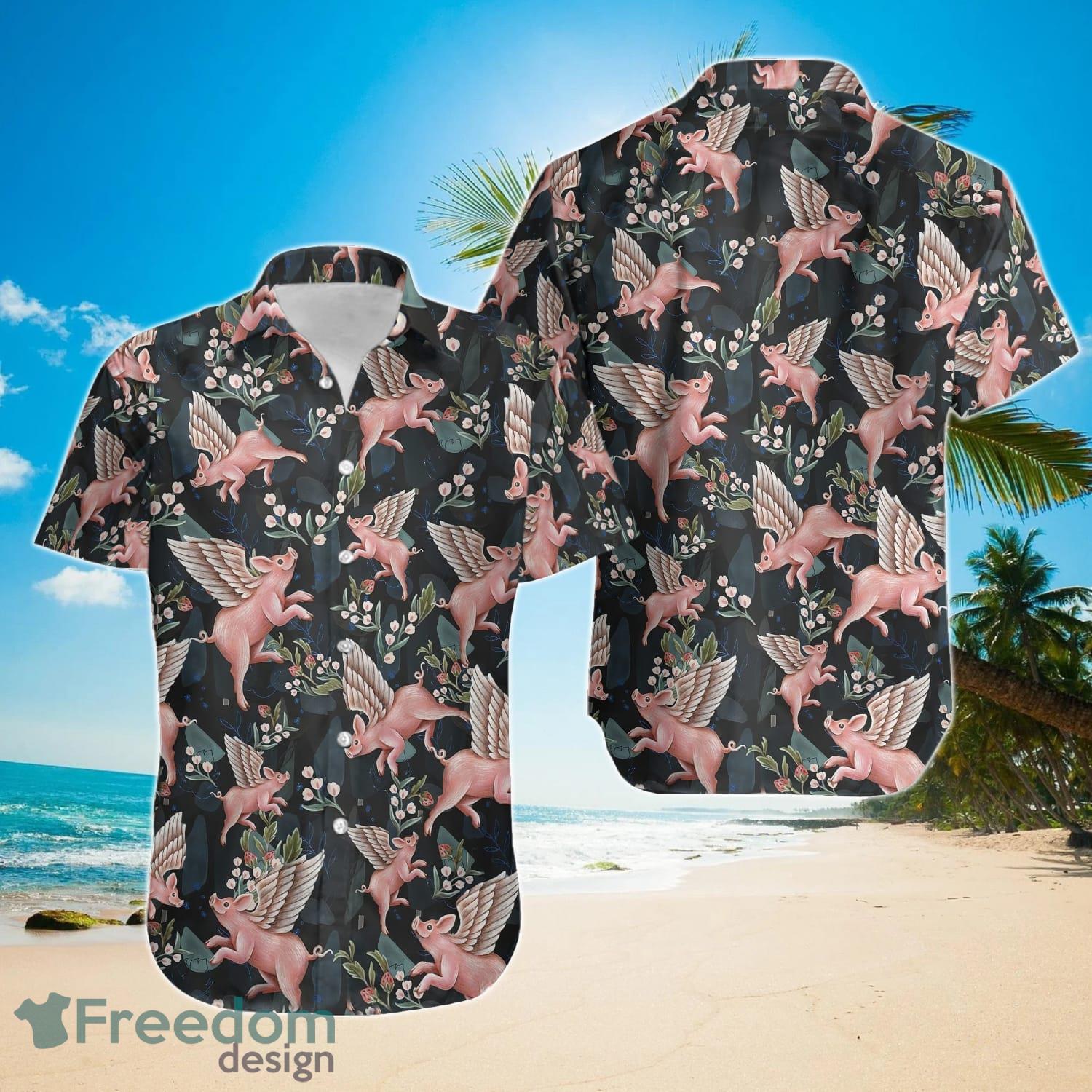 Flying Pig Pattern Hawaiian Shirt For Men And Women Product Photo 1